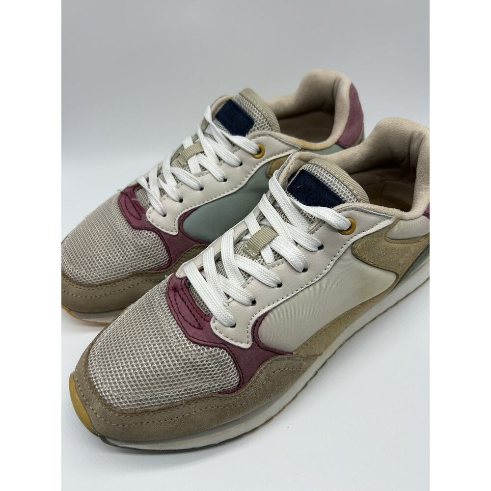 HOFF Brand Women’s Sneakers Size 8 | Colorblock Suede Leather Mesh Casual Shoes